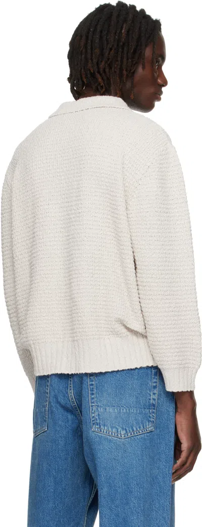 Commas Off-white Textured Knit Cardigan In White