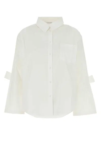 Cecilie Bahnsen White Poplin Oversize Bridget Shirt In White