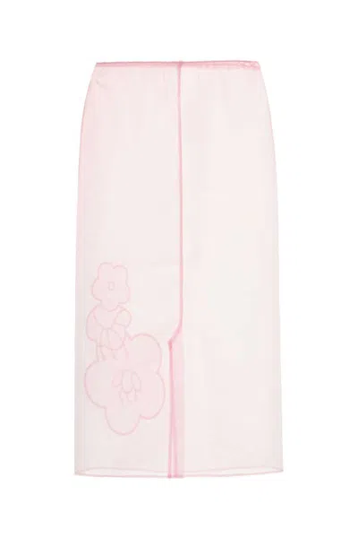 Cecilie Bahnsen Sheer Organza Bambi Skirt In Pink
