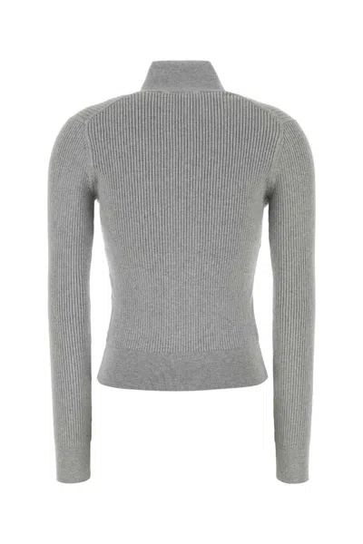 Jw Anderson Grey Stretch Cotton Blend Cardigan In Gray