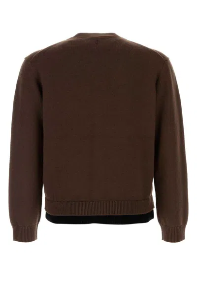 Jw Anderson Brown Cashmere Blend Layered Cardigan In Brown