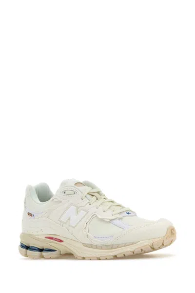 New Balance White Suede And Mesh 2002r Sneakers In White