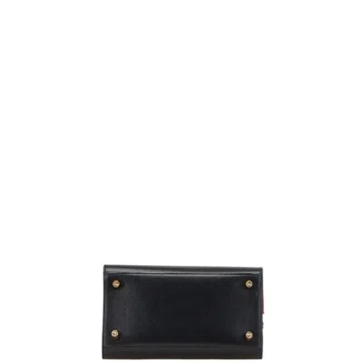Pre-owned Christian Louboutin Black Multi-color Red Color Patent Leather Leather Handbag Shoulder Bag (pre-own