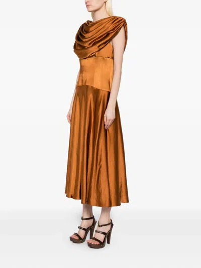 Amsale Kleid Mit Spaghettiträgern In Brown