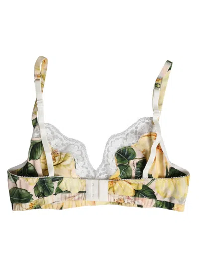 Dolce & Gabbana Multicolor Floral Print Non Wire Bra Underwear In Multi