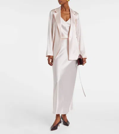 Joseph Joubert Silk Double-breasted Blazer In Gold