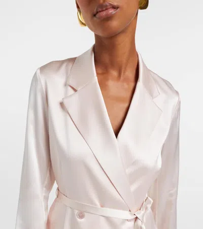 Joseph Joubert Silk Double-breasted Blazer In Gold