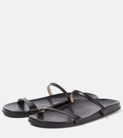 The Row Hugh Thin Strap Slide In Black