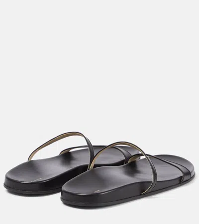The Row Hugh Thin Strap Slide In Black
