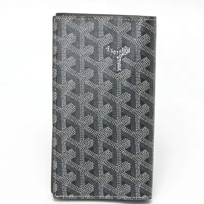 Pre-owned Goyard Gray Canvas Long Wallet (bi-fold) ()