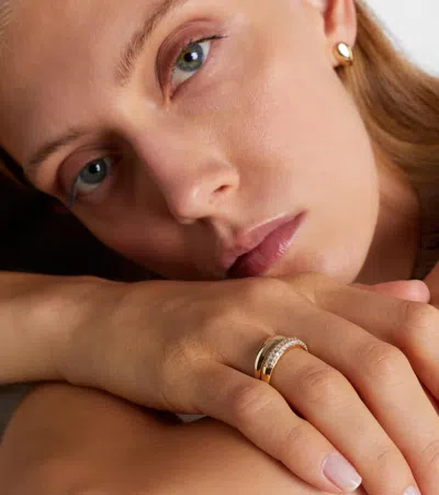Persée 18kt Gold Ring With Diamonds In Gold