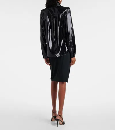 Self-portrait Bow-detail Blouse In Black