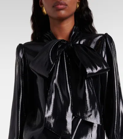 Self-portrait Bow-detail Blouse In Black