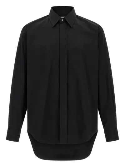 Alexander Mcqueen Mcqueen Logo Embroidery Shirt In Black