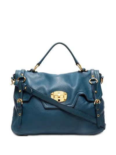 Pre-owned Miu Miu 2010-2020 Turn-lock Shoulder Bag In Green