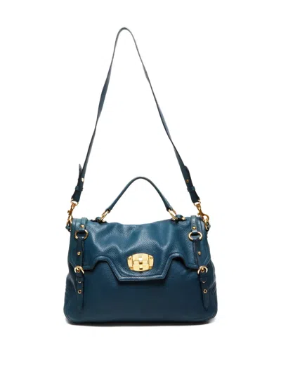 Pre-owned Miu Miu 2010-2020 Turn-lock Shoulder Bag In Green