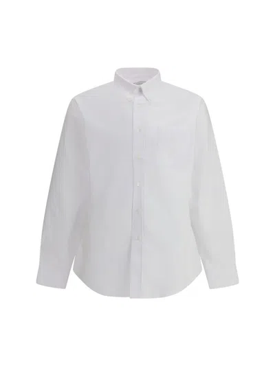 Givenchy Long-sleeve Cotton Shirt With Button-down Collar In White