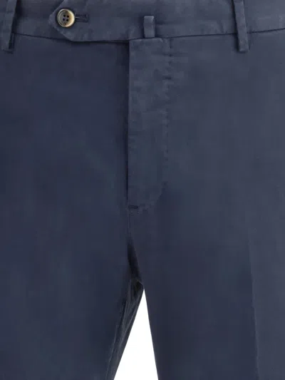 Pt Torino Super Slimfit Stretch Cotton Trousers In Blue