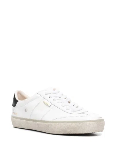 Golden Goose Leather Low-top Soul Star Sneakers With Used Effect In White