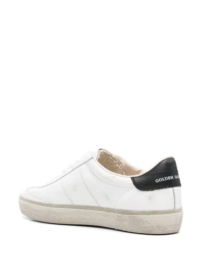 Golden Goose Leather Low-top Soul Star Sneakers With Used Effect In White