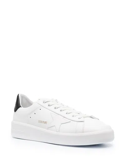 Golden Goose White Leather Pure Star Sneakers In White