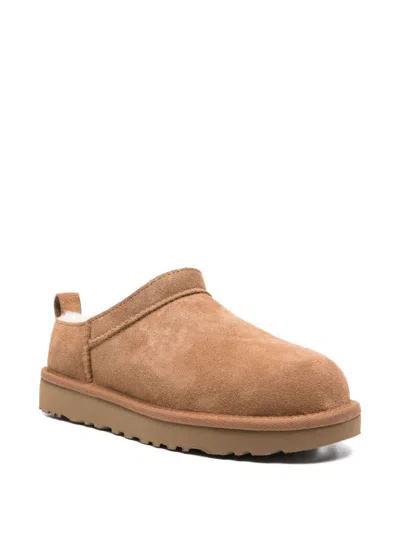 Ugg Camel Suede Classic Micro Slippers In Brown