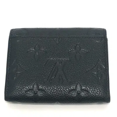 Pre-owned Louis Vuitton Black Monogram Empreinte Leather Wallet (tri-fold) ()