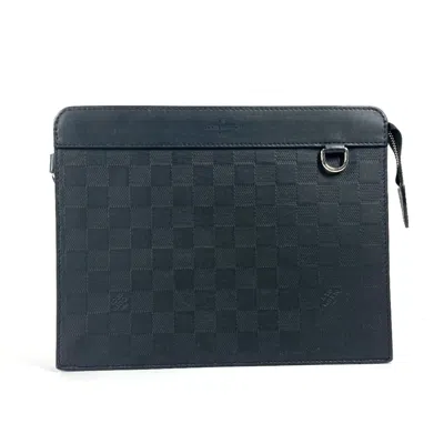 Pre-owned Louis Vuitton Black Noir Damier Infini Clutch Bag ()