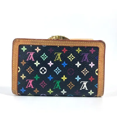 Pre-owned Louis Vuitton Black Noir Monogram Multicolore Wallet (bi-fold) ()