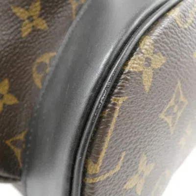 Pre-owned Louis Vuitton Brown Dark Brown Marron Coated Canvas Backpack ()