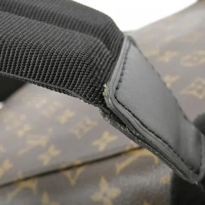 Pre-owned Louis Vuitton Brown Dark Brown Marron Coated Canvas Backpack ()