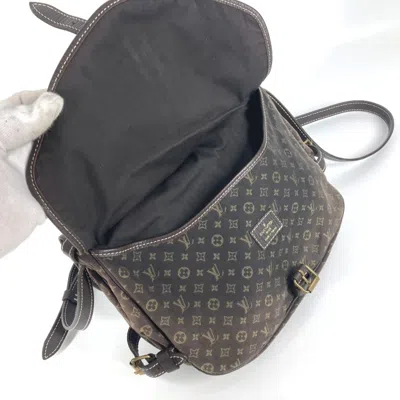 Pre-owned Louis Vuitton Brown Fusain Monogram Mini Lin Shoulder Bag ()
