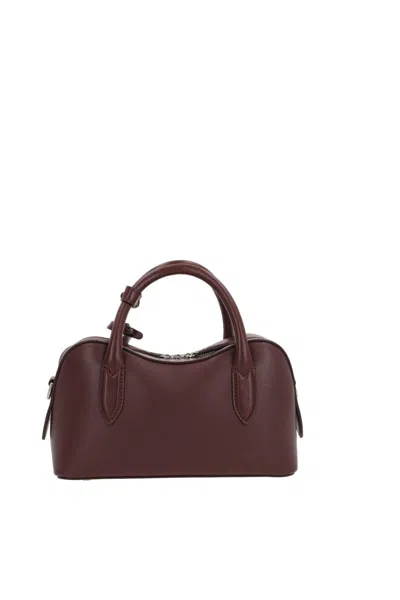 Stella Mccartney Ryder Bordeaux Handbag With Two Top Handles And Front Padlock Detail With Logo In Ecoleather Woman In Burgundy