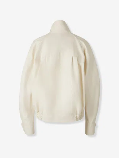 Darkpark High-neck Button-detail Jacket In Neutral