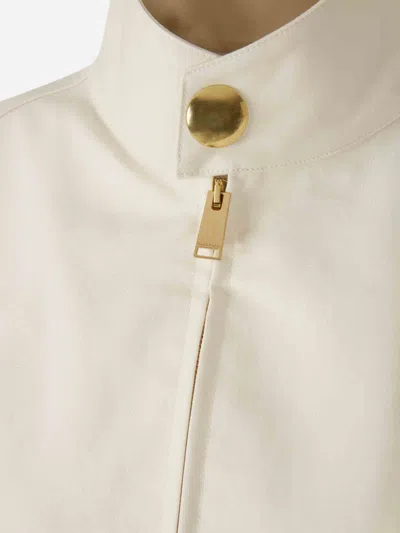 Darkpark High-neck Button-detail Jacket In Neutral