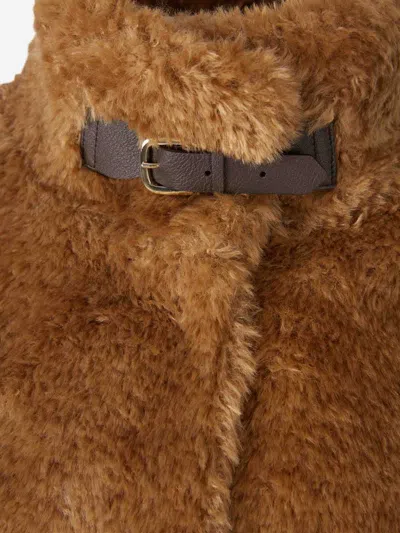 Herno Soft Faux Fur Coat In Brown