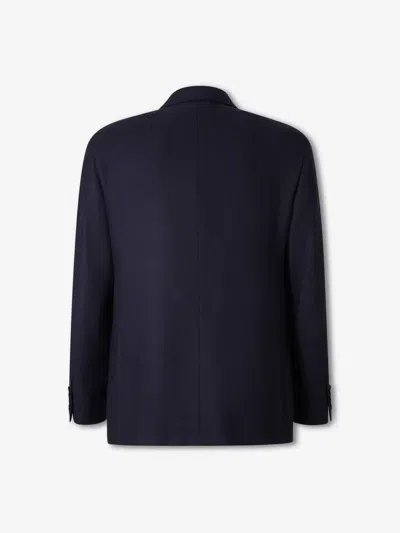 Canali Patch Pocket Blazer In Blue