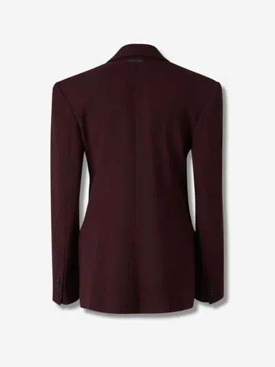Mugler Flap Pockets Tailored Jacket In Red