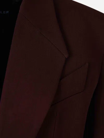 Mugler Flap Pockets Tailored Jacket In Red