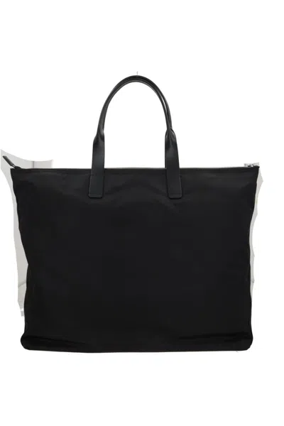 Dolce & Gabbana Structured Tote Bag With Metal Hardware And Top Handles In Black