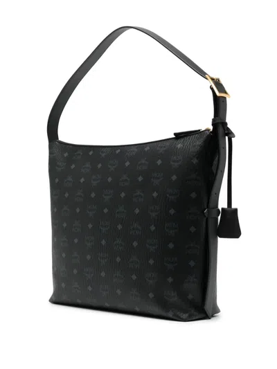 Mcm Large Aren Homeless Shoulder Bag In Black