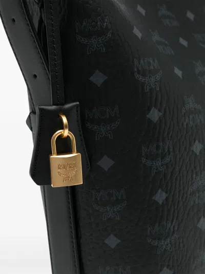 Mcm Large Aren Homeless Shoulder Bag In Black