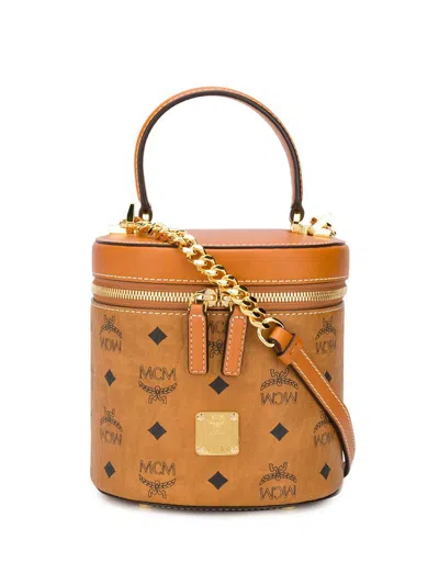 Mcm Visetos Bucket Bag In Brown