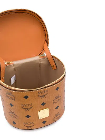 Mcm Visetos Bucket Bag In Brown