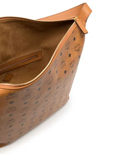 Mcm Large Aren Shoulder Bag In Brown