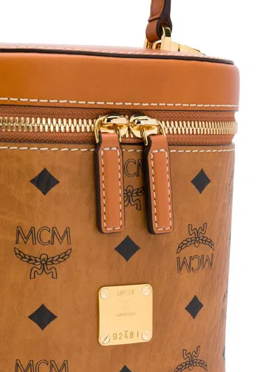 Mcm Visetos Bucket Bag In Brown