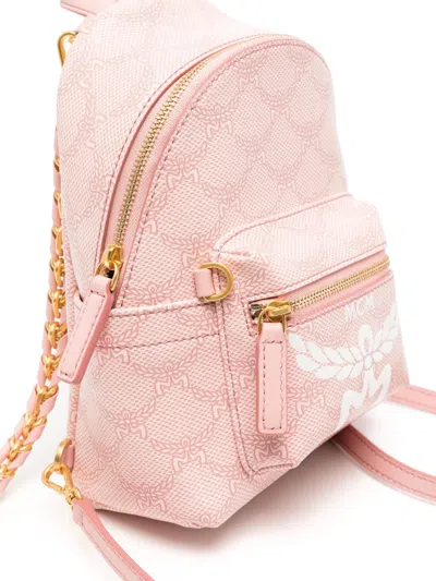 Mcm Stark Bebe Boo Backpack In Lauretos In Pink