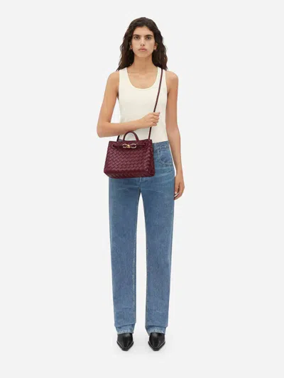 Bottega Veneta Women Andiamo Shoulder Bag In Burgundy
