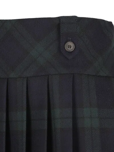 Miu Miu Check Virgin Wool Mini Skirt In Black