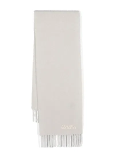 Isabel Marant Firny Logo-embroidered Scarf In White